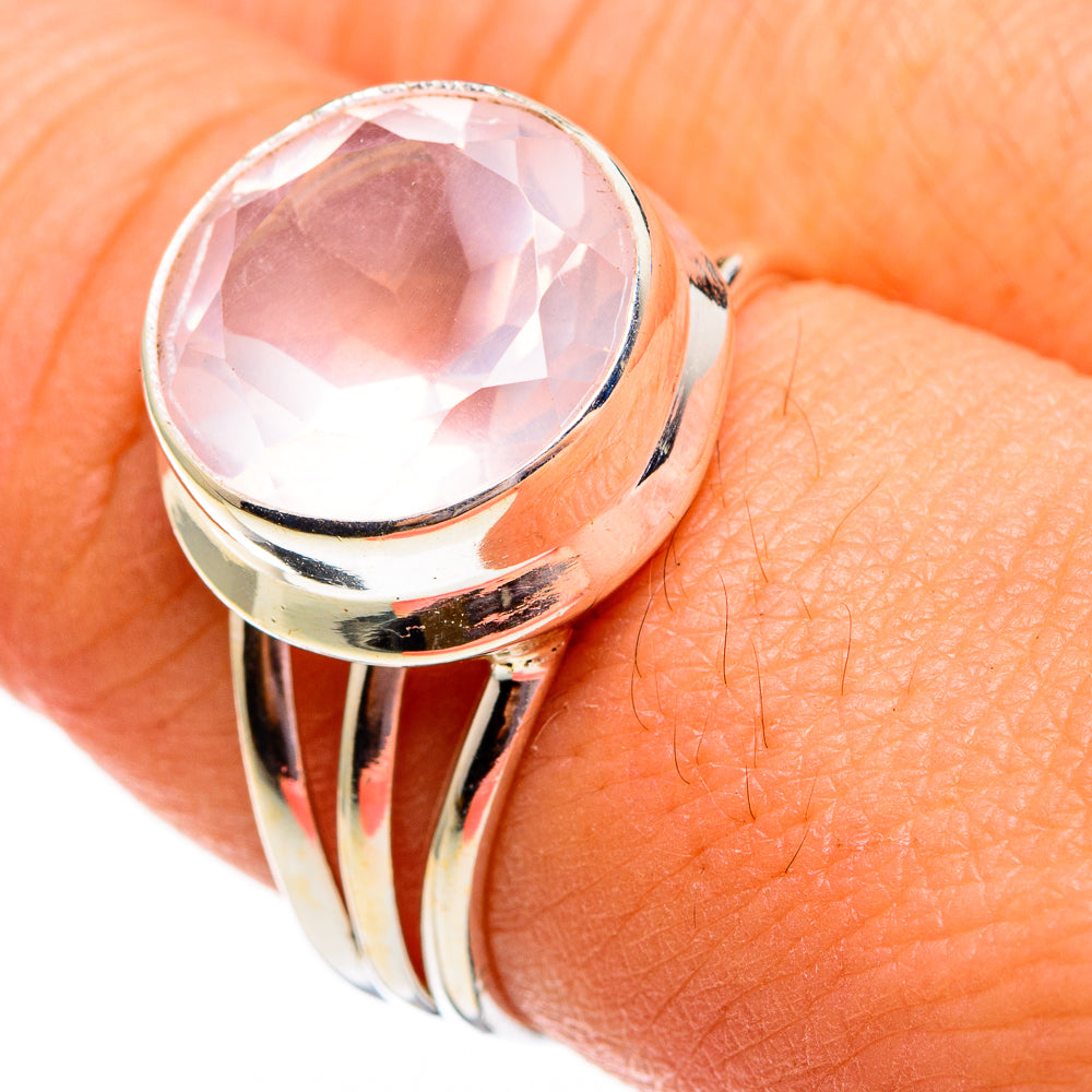 Rose Quartz Rings handcrafted by Ana Silver Co - RING78400