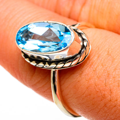 Blue Topaz Rings handcrafted by Ana Silver Co - RING78412