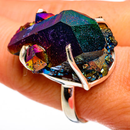 Titanium Sunshine Druzy Rings handcrafted by Ana Silver Co - RING78450