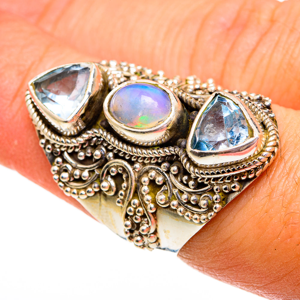 Ethiopian Opal Rings handcrafted by Ana Silver Co - RING78456