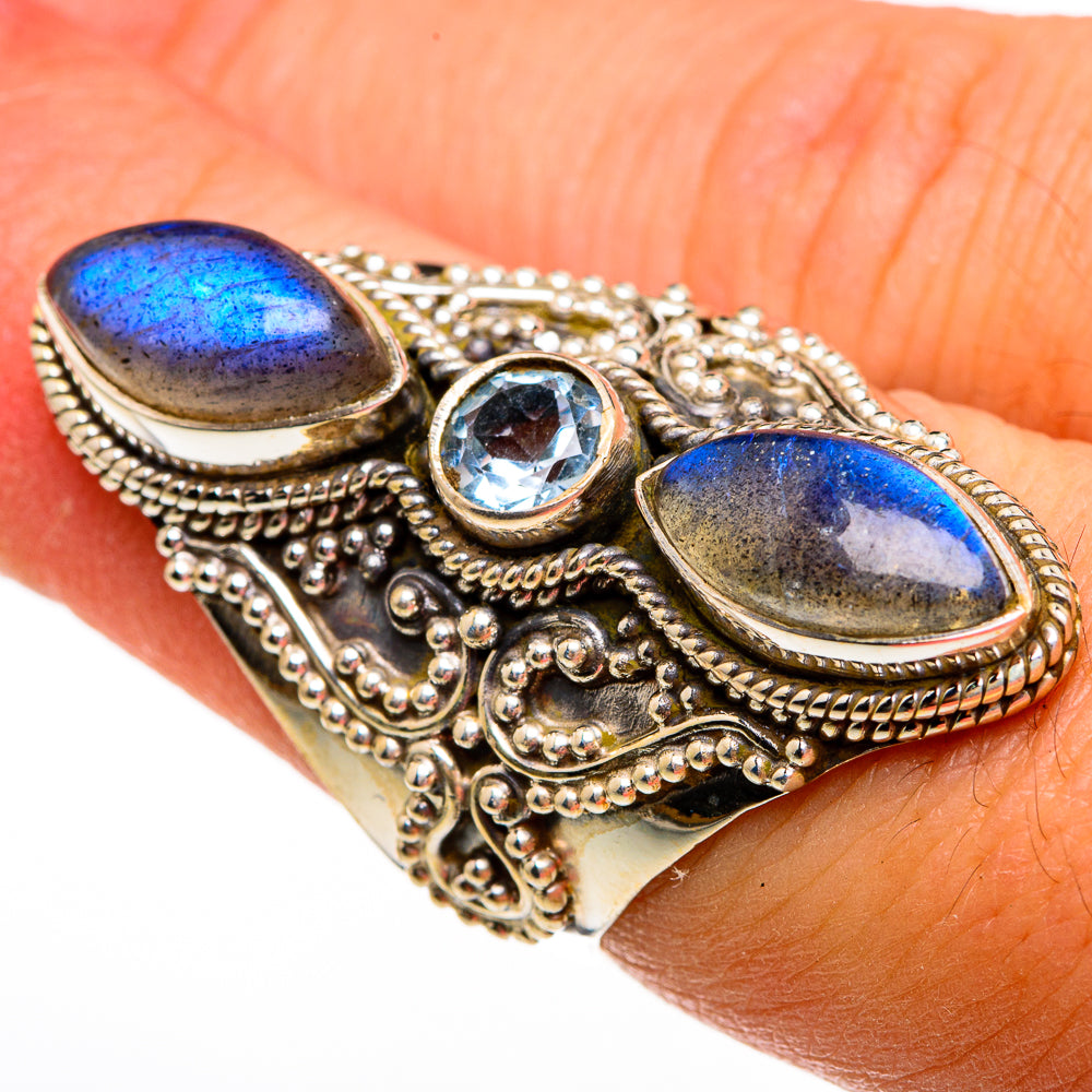 Labradorite Rings handcrafted by Ana Silver Co - RING78465