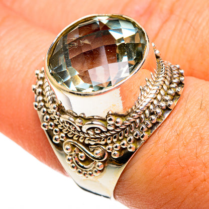 Green Amethyst Rings handcrafted by Ana Silver Co - RING78470
