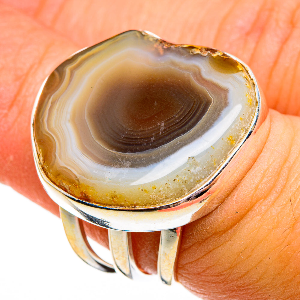 Botswana Agate Rings handcrafted by Ana Silver Co - RING78478