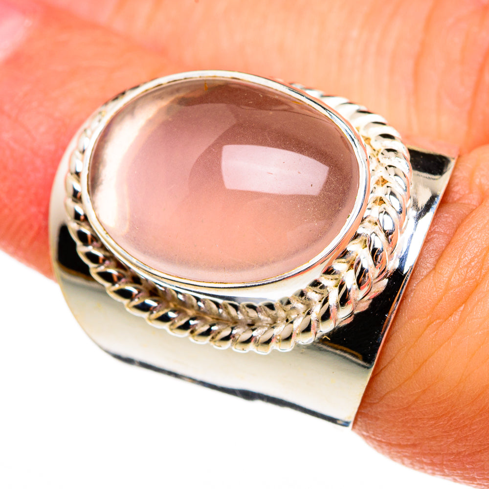 Rose Quartz Rings handcrafted by Ana Silver Co - RING78483