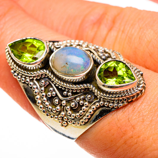 Ethiopian Opal Rings handcrafted by Ana Silver Co - RING78487