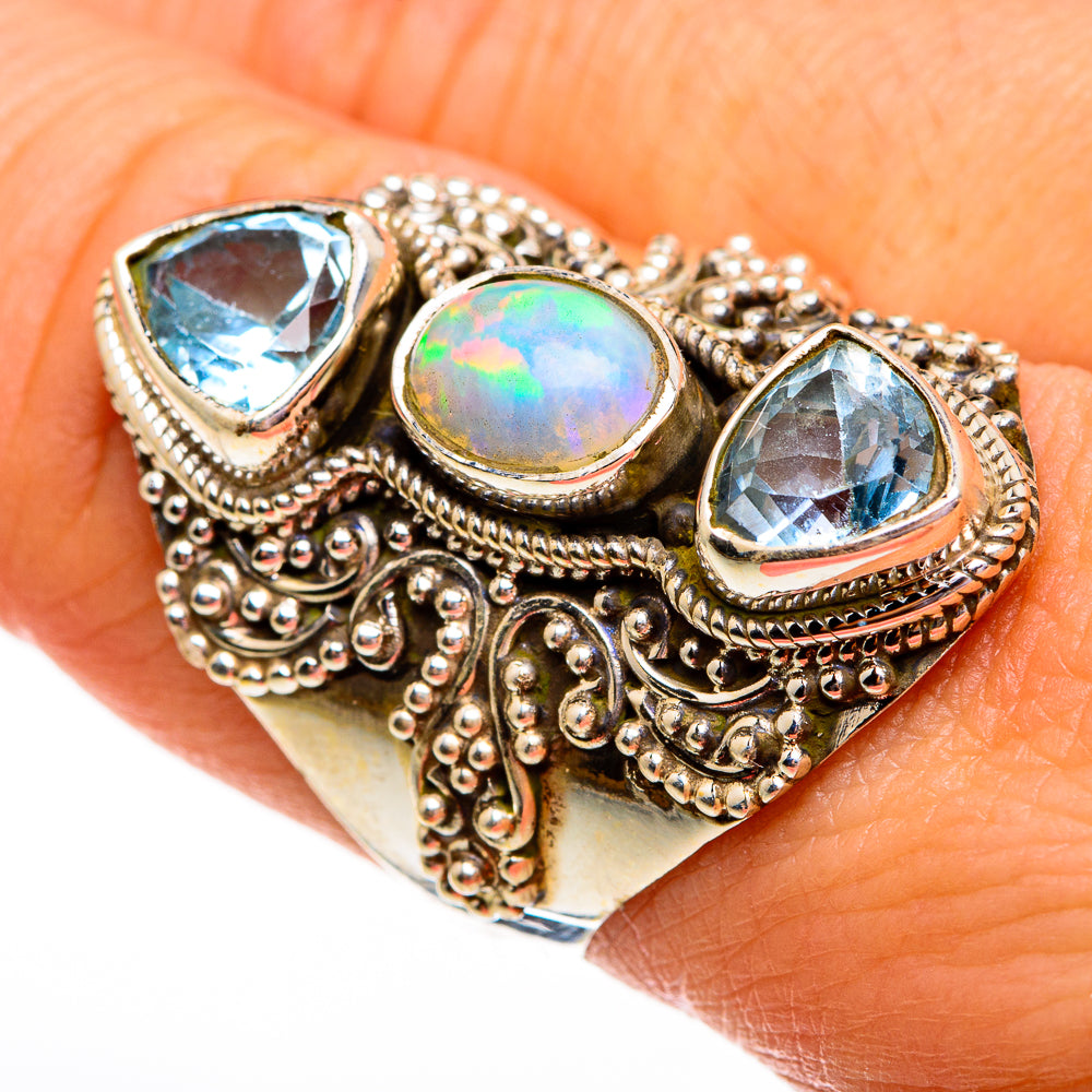 Ethiopian Opal Rings handcrafted by Ana Silver Co - RING78489