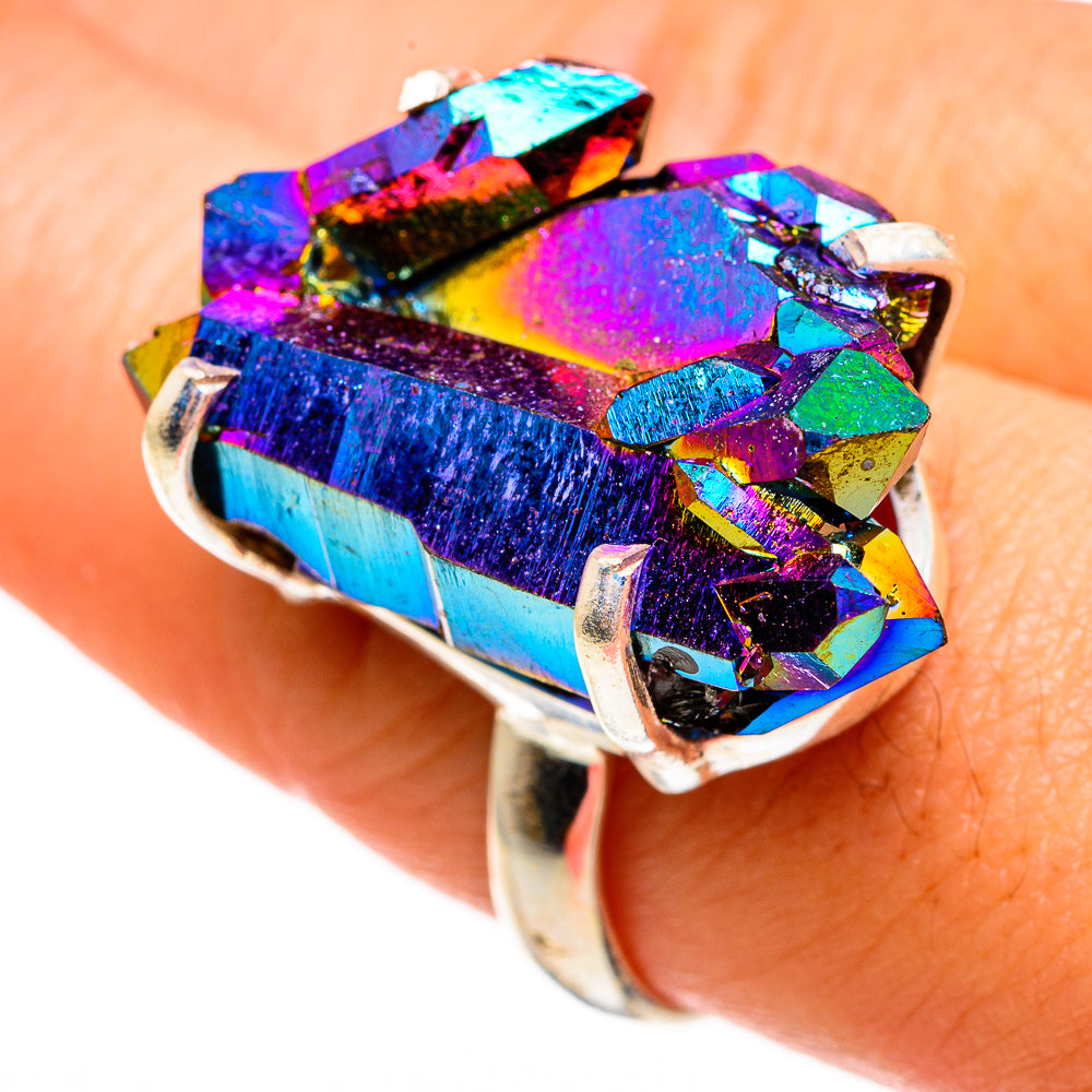 Titanium Sunshine Druzy Rings handcrafted by Ana Silver Co - RING78491