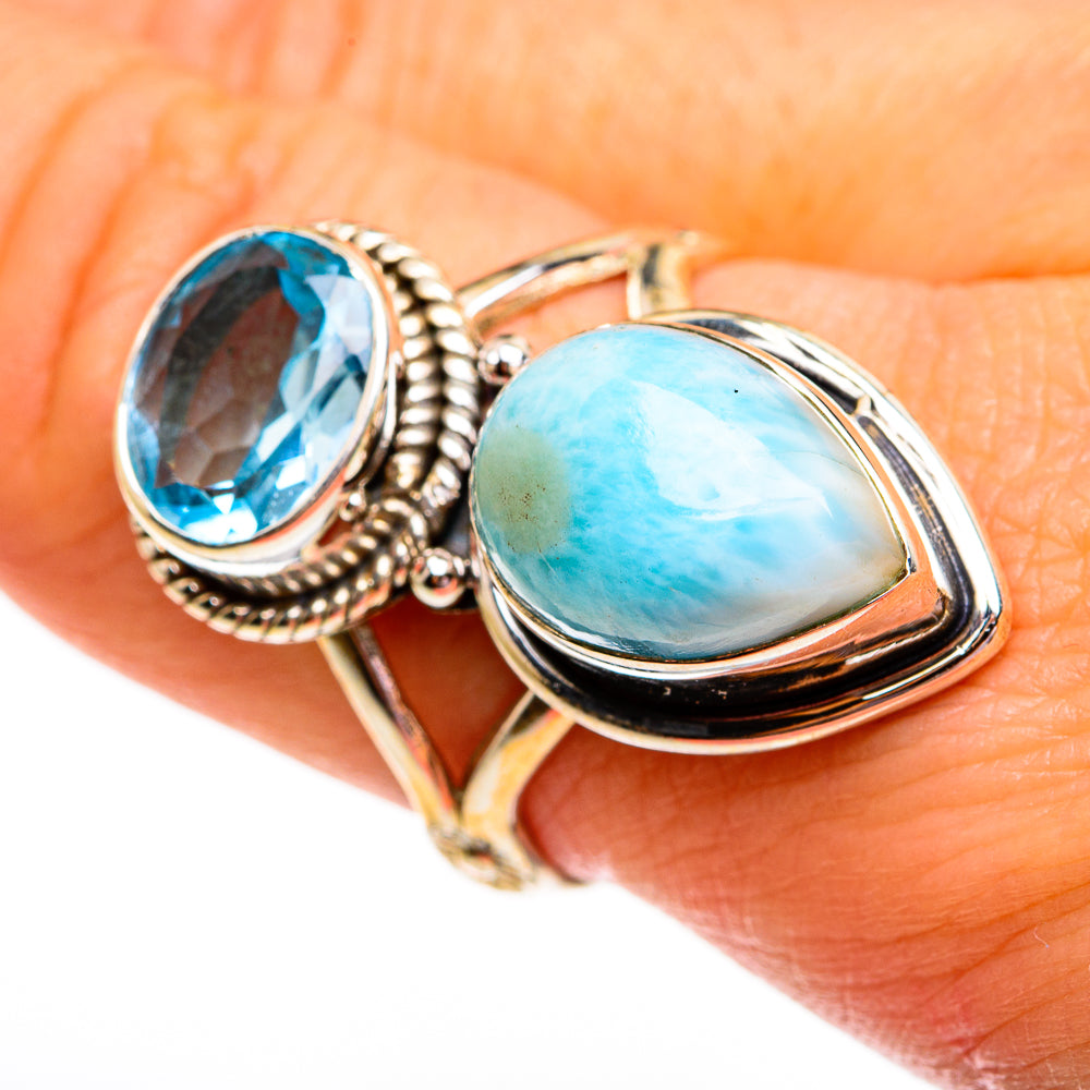 Larimar Rings handcrafted by Ana Silver Co - RING78498