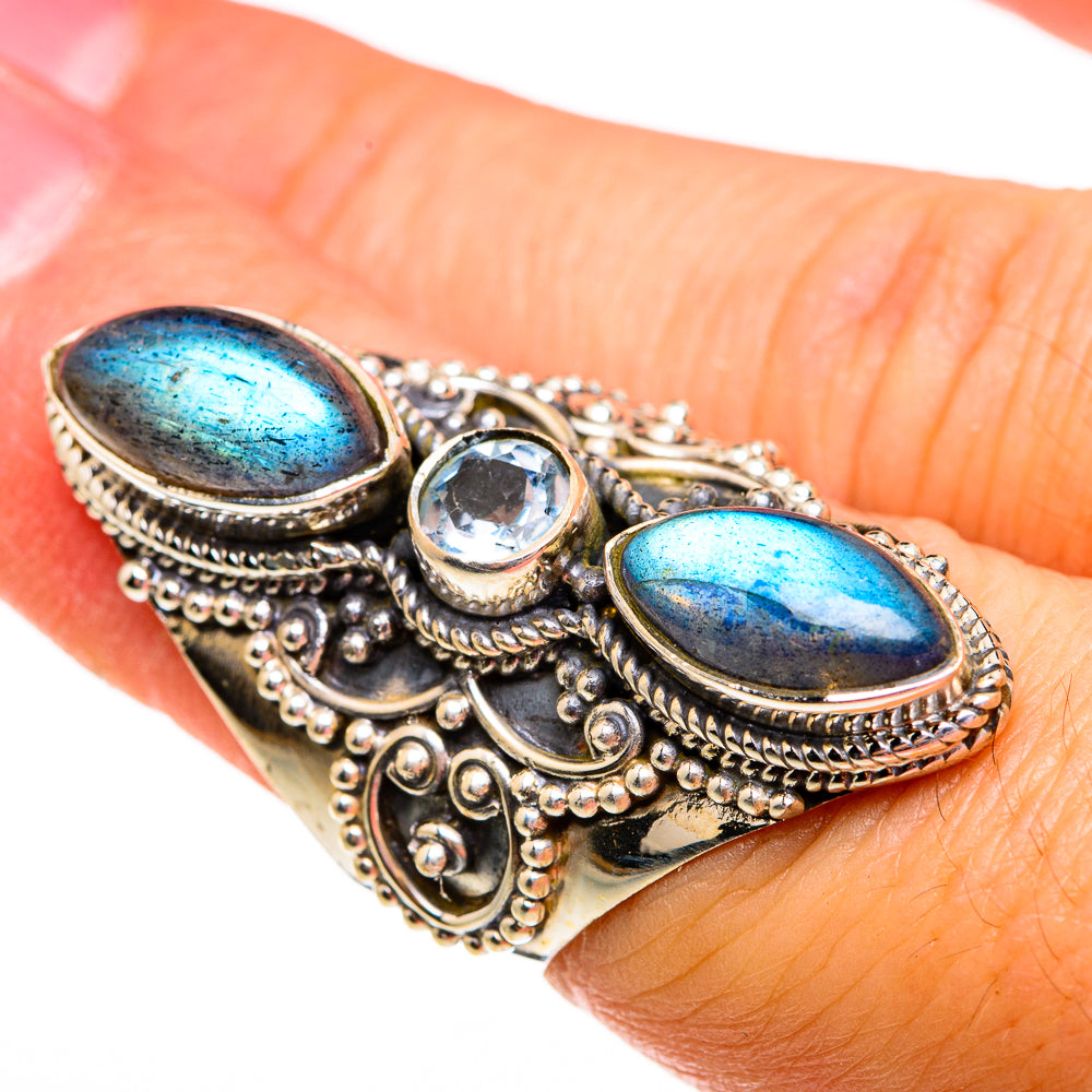 Labradorite Rings handcrafted by Ana Silver Co - RING78500