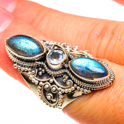 Labradorite Rings handcrafted by Ana Silver Co - RING78500