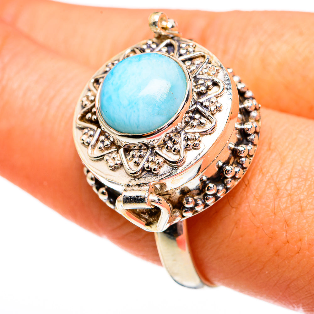 Larimar Rings handcrafted by Ana Silver Co - RING78502
