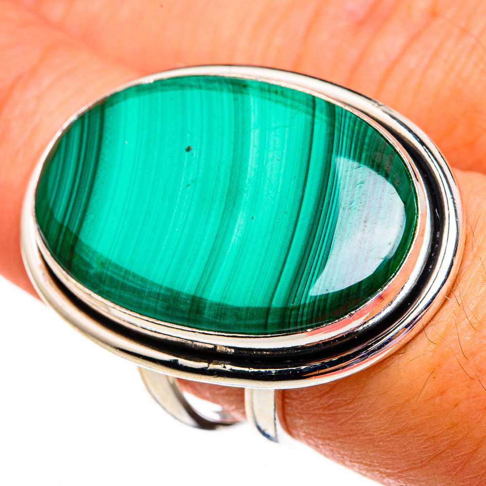 Malachite Rings handcrafted by Ana Silver Co - RING78503