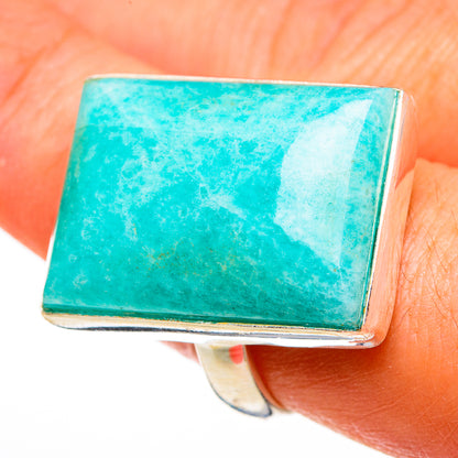Peruvian Amazonite Rings handcrafted by Ana Silver Co - RING78505