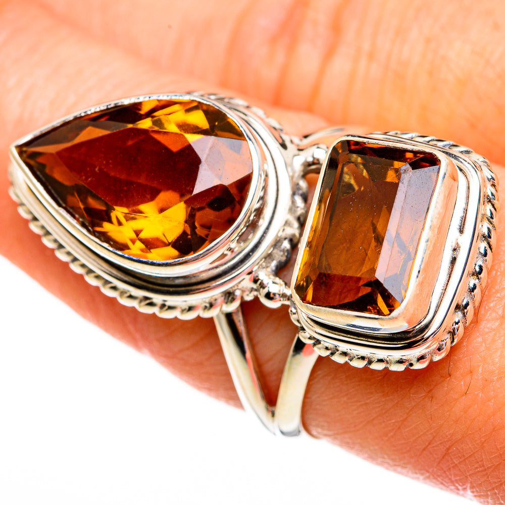 Mandarin Citrine Rings handcrafted by Ana Silver Co - RING78516