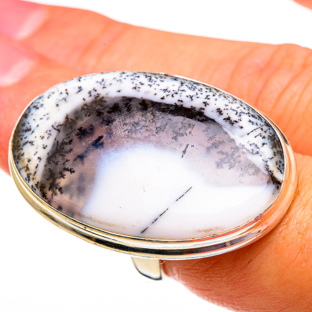 Dendritic Opal Rings handcrafted by Ana Silver Co - RING78522