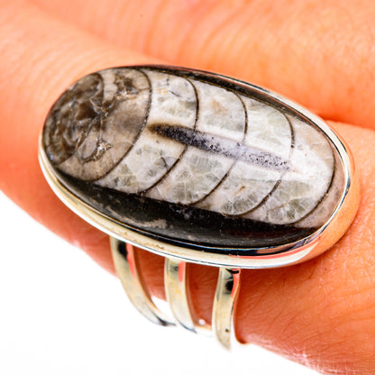 Orthoceras Fossil Rings handcrafted by Ana Silver Co - RING78530