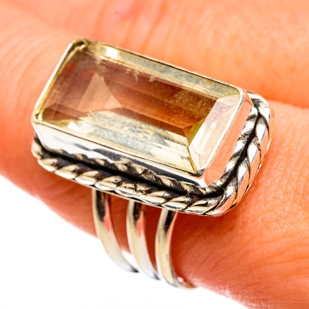 Lemon Quartz Rings handcrafted by Ana Silver Co - RING78532