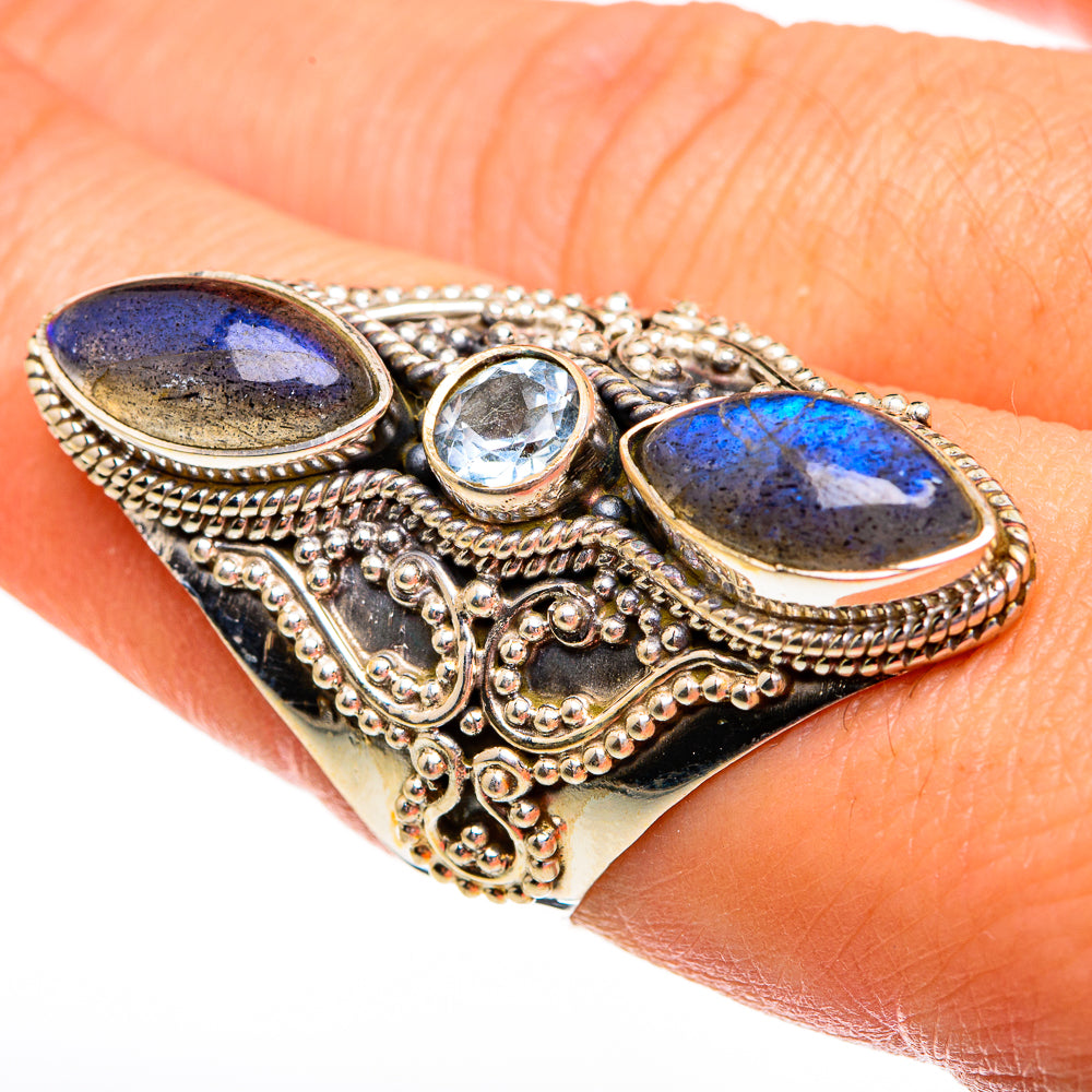 Labradorite Rings handcrafted by Ana Silver Co - RING78539