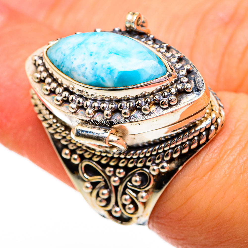 Larimar Rings handcrafted by Ana Silver Co - RING78541