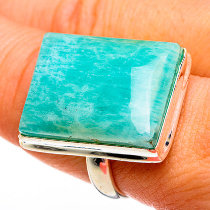 Peruvian Amazonite Rings handcrafted by Ana Silver Co - RING78546