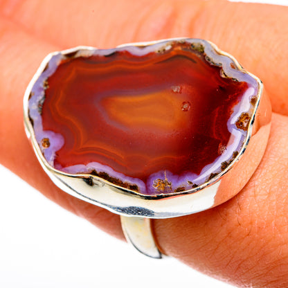 Red Botswana Agate Rings handcrafted by Ana Silver Co - RING78550