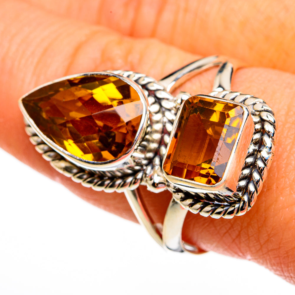 Mandarin Citrine Rings handcrafted by Ana Silver Co - RING78555
