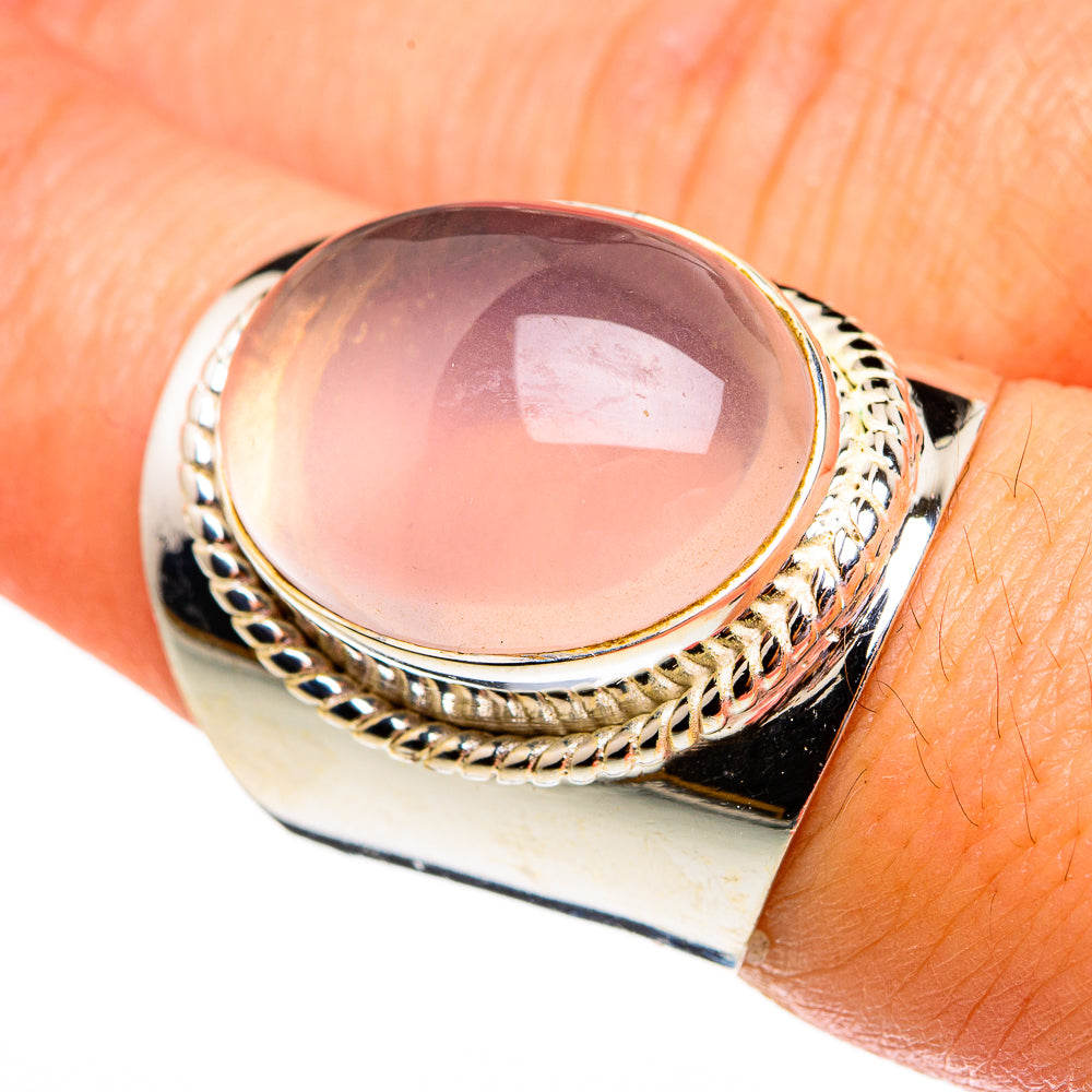 Rose Quartz Rings handcrafted by Ana Silver Co - RING78556