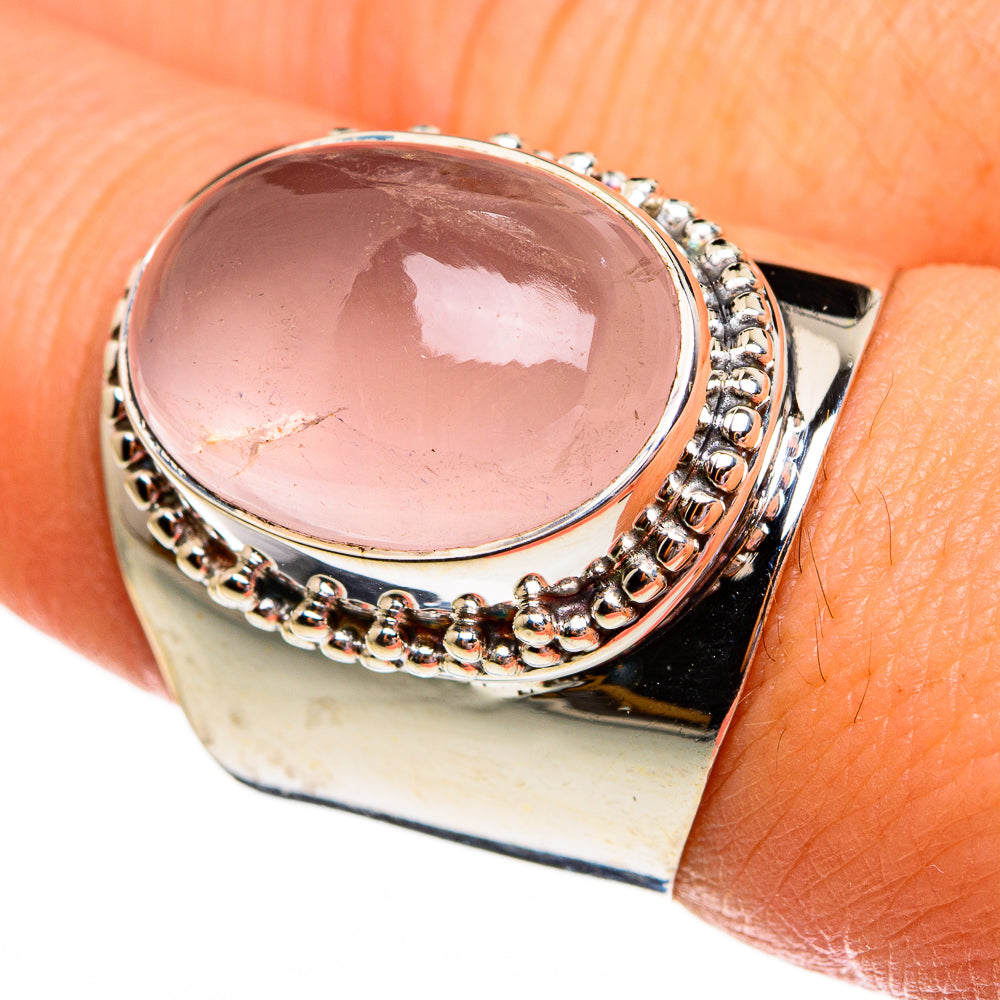 Rose Quartz Rings handcrafted by Ana Silver Co - RING78557