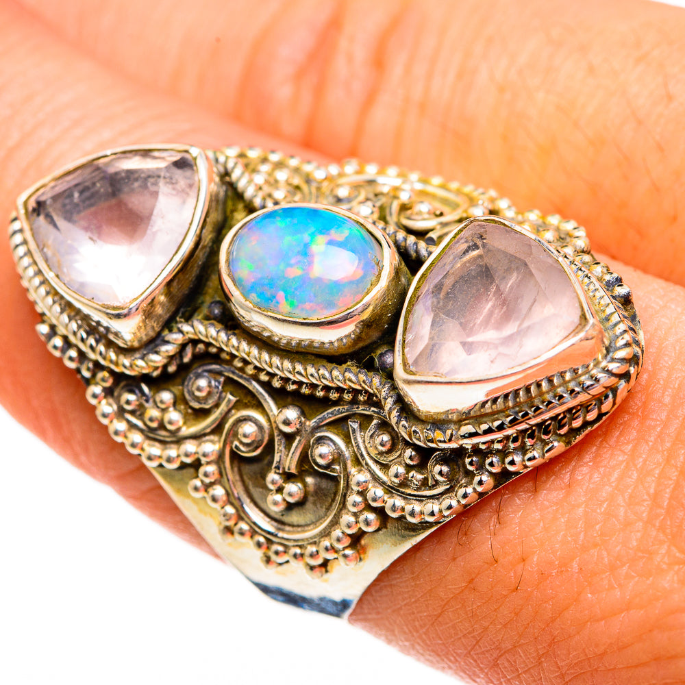 Ethiopian Opal Rings handcrafted by Ana Silver Co - RING78564