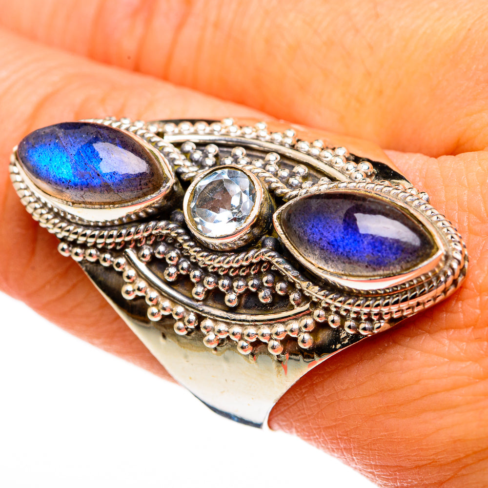 Labradorite Rings handcrafted by Ana Silver Co - RING78574