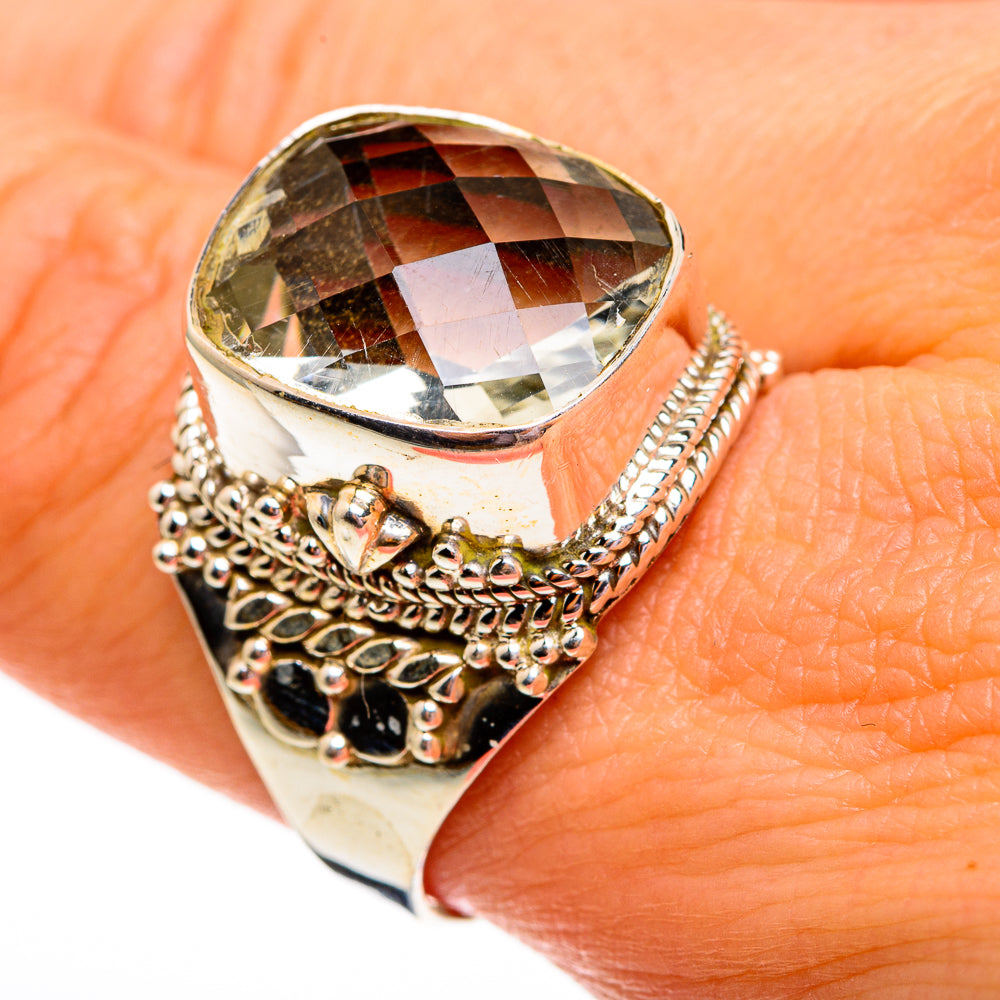 Green Amethyst Rings handcrafted by Ana Silver Co - RING78575