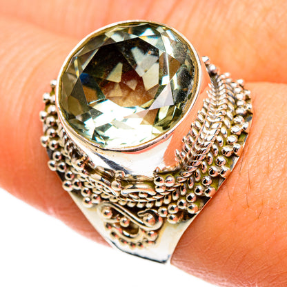 Green Amethyst Rings handcrafted by Ana Silver Co - RING78577