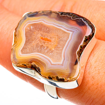 Orange Geode Slice Rings handcrafted by Ana Silver Co - RING78579