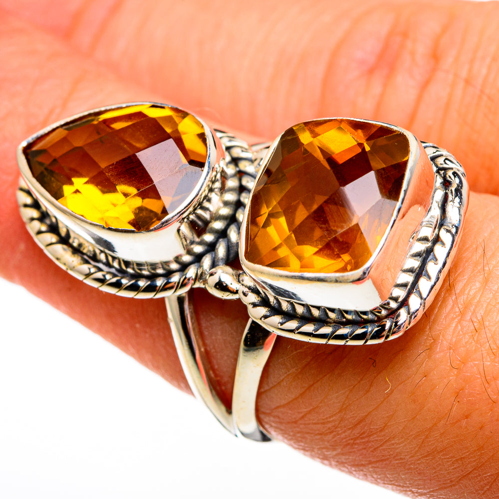 Mandarin Citrine Rings handcrafted by Ana Silver Co - RING78581