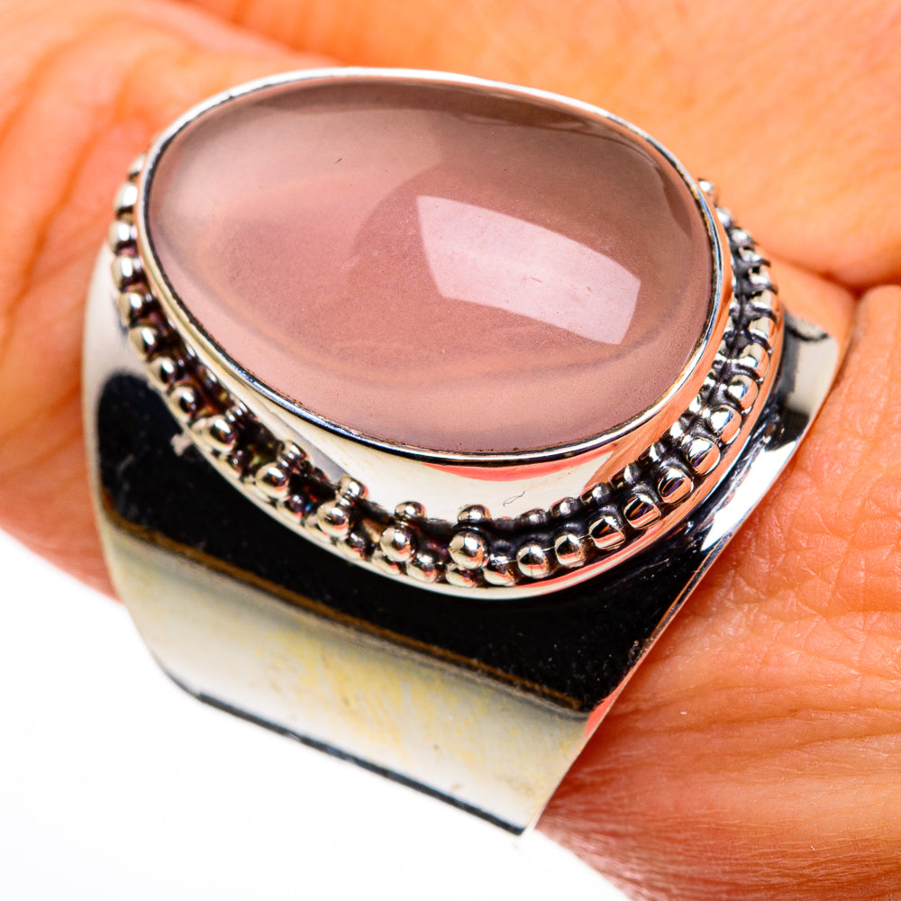 Rose Quartz Rings handcrafted by Ana Silver Co - RING78583