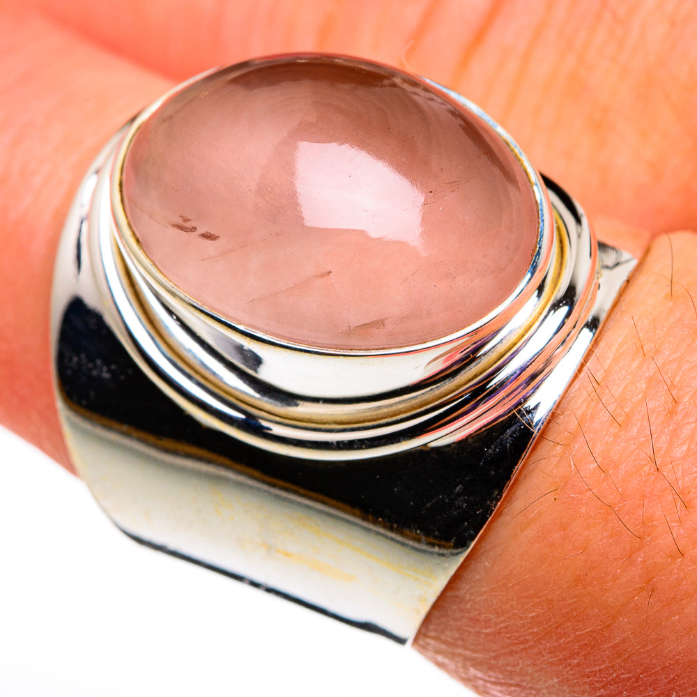 Rose Quartz Rings handcrafted by Ana Silver Co - RING78585