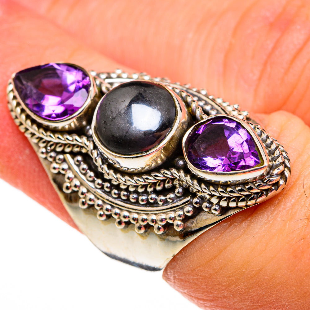 Hematite Rings handcrafted by Ana Silver Co - RING78587
