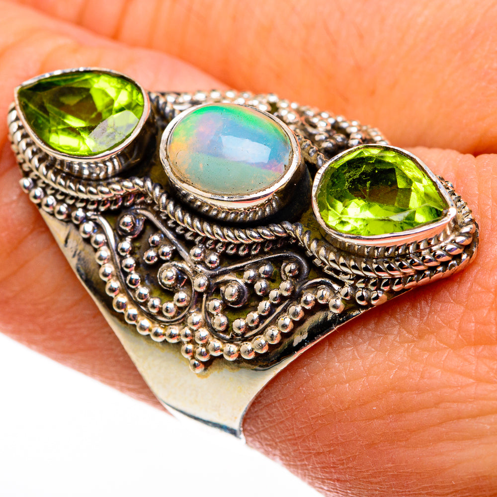 Ethiopian Opal Rings handcrafted by Ana Silver Co - RING78593