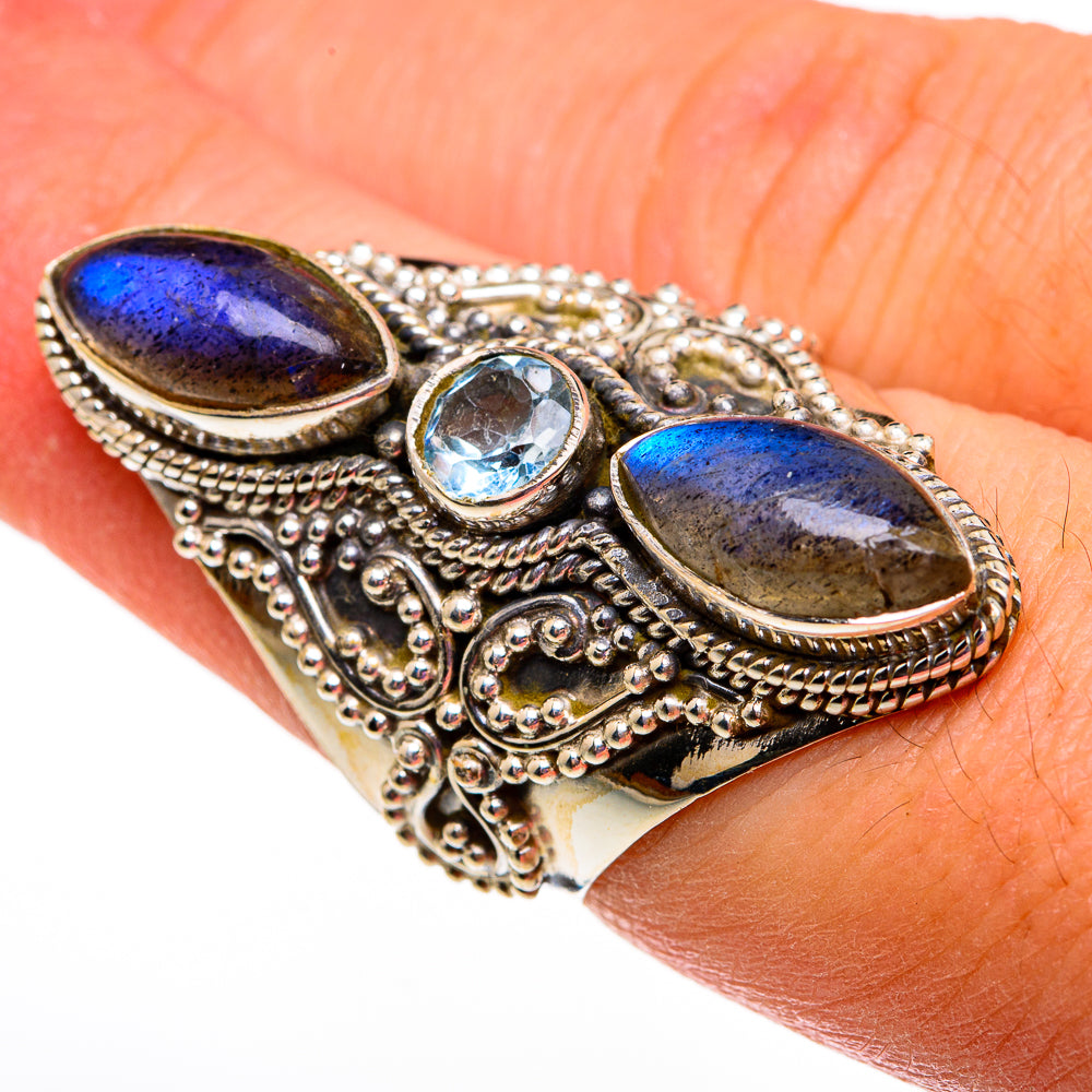 Labradorite Rings handcrafted by Ana Silver Co - RING78599