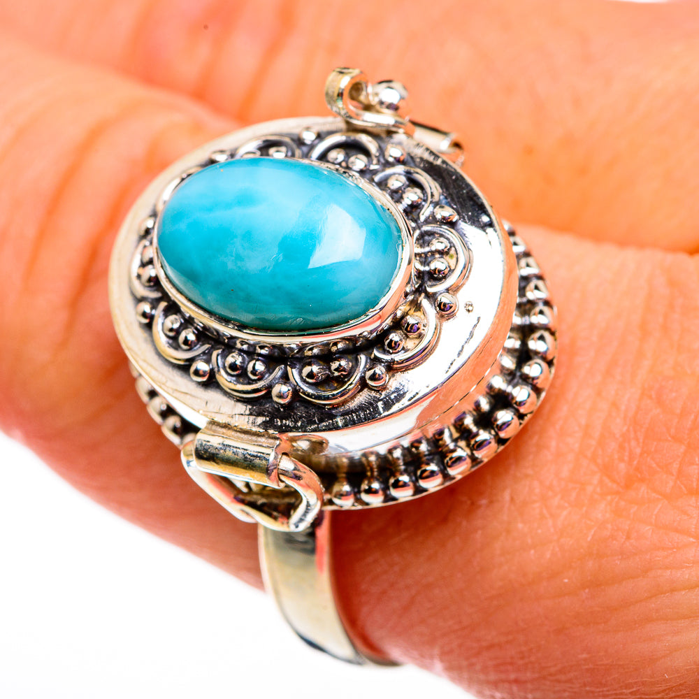 Larimar Rings handcrafted by Ana Silver Co - RING78602