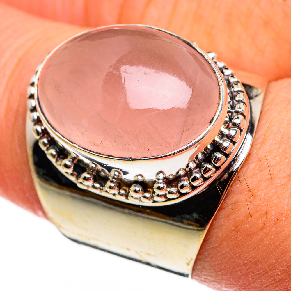 Rose Quartz Rings handcrafted by Ana Silver Co - RING78611