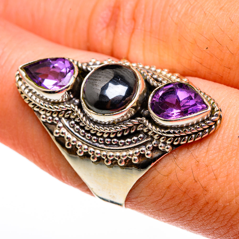 Hematite Rings handcrafted by Ana Silver Co - RING78613