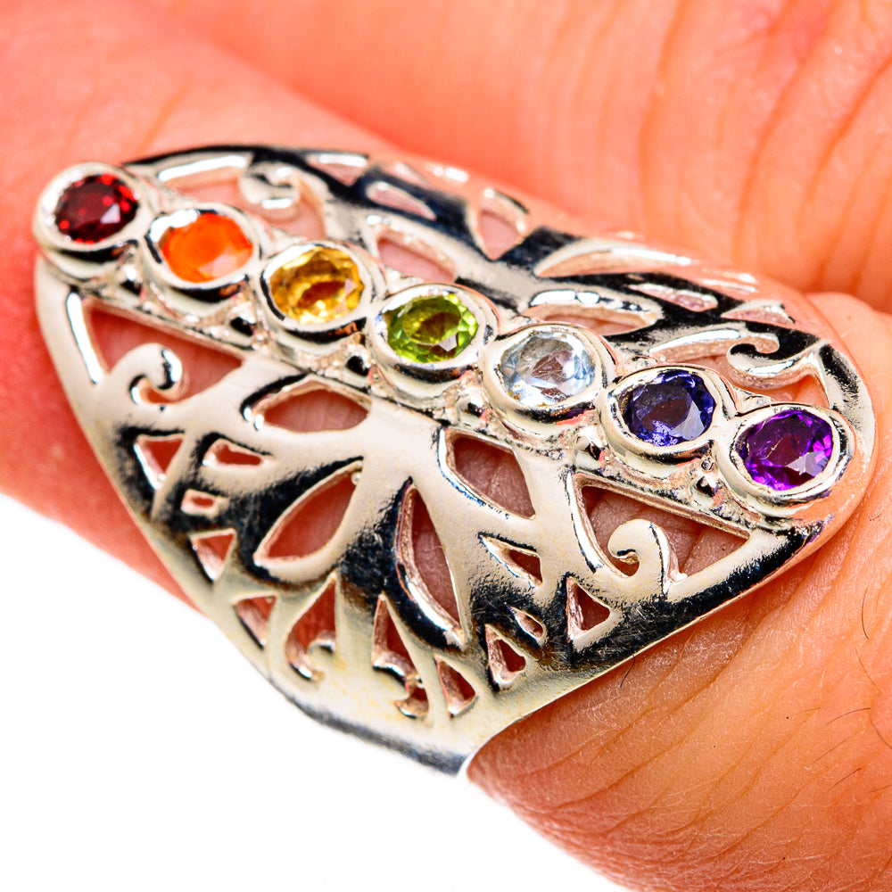 Multi-Stone Chakra Rings handcrafted by Ana Silver Co - RING78616