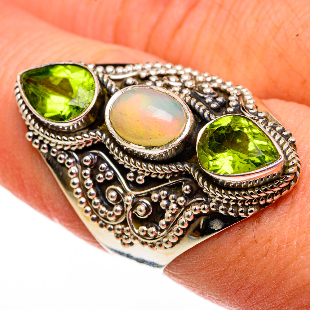 Ethiopian Opal Rings handcrafted by Ana Silver Co - RING78617