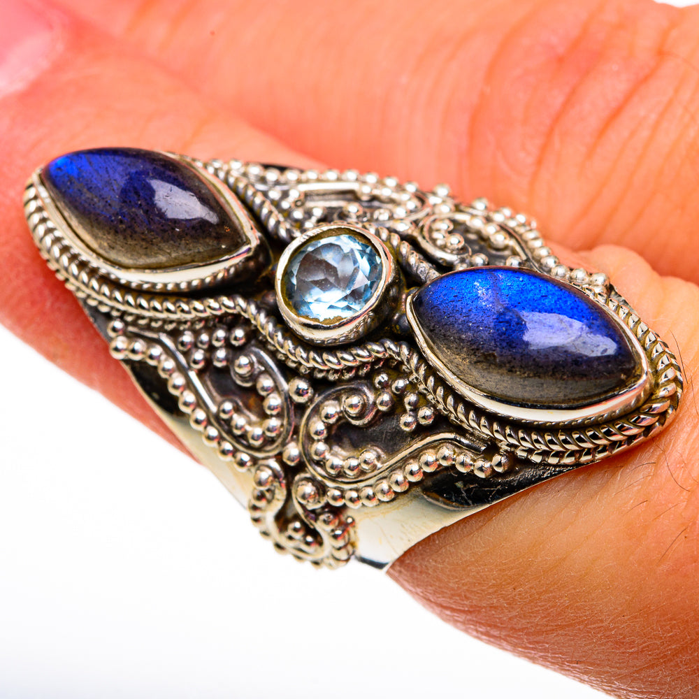 Labradorite Rings handcrafted by Ana Silver Co - RING78625