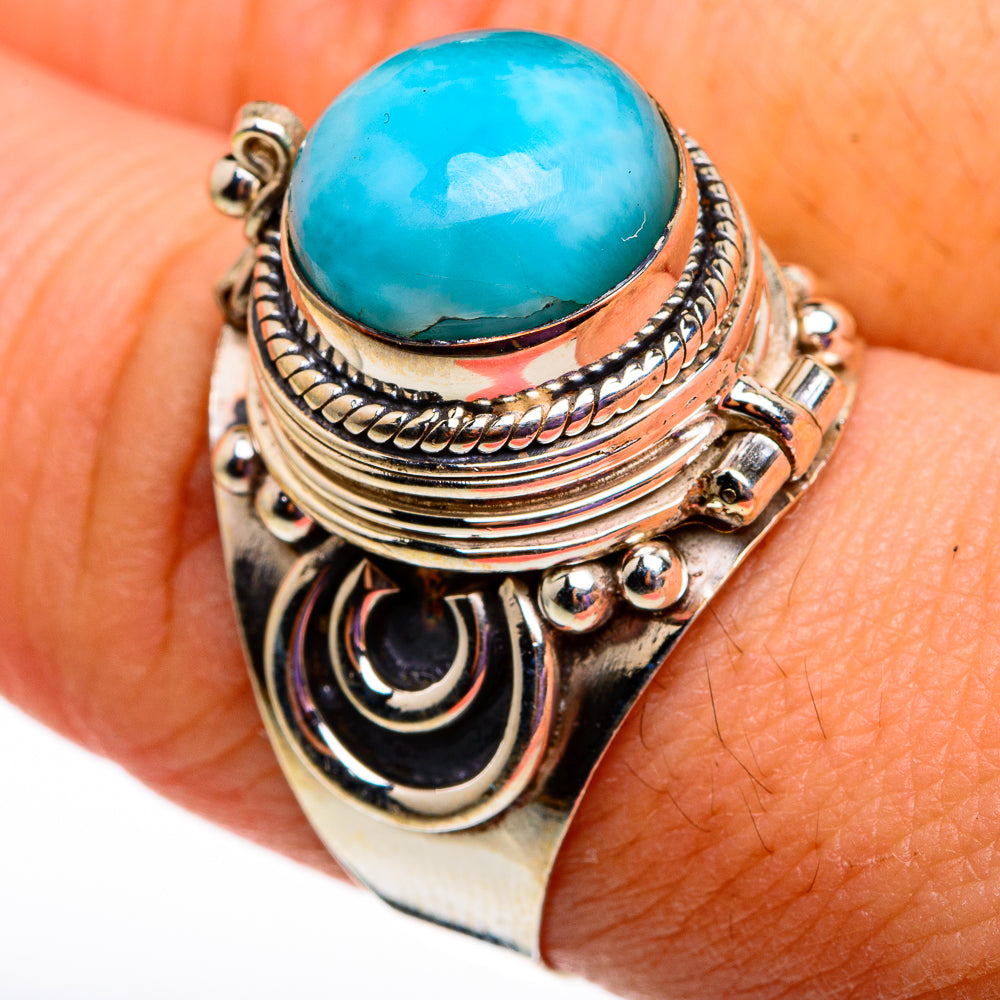 Larimar Rings handcrafted by Ana Silver Co - RING78627
