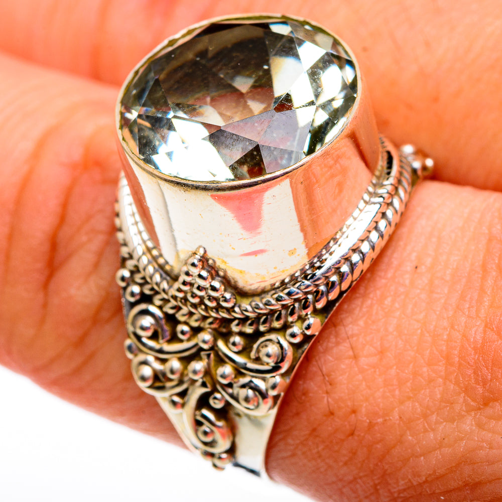 Green Amethyst Rings handcrafted by Ana Silver Co - RING78629