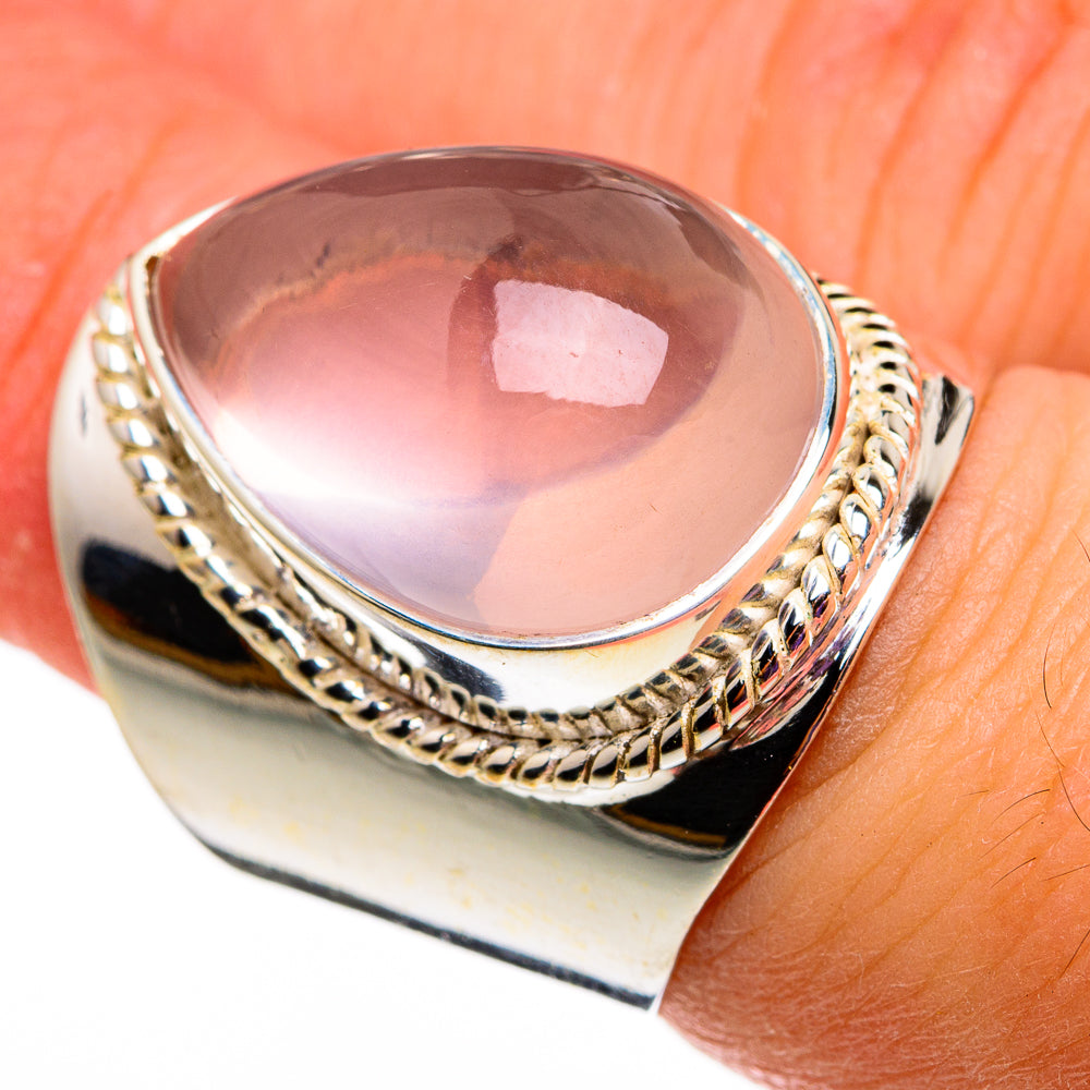 Rose Quartz Rings handcrafted by Ana Silver Co - RING78634