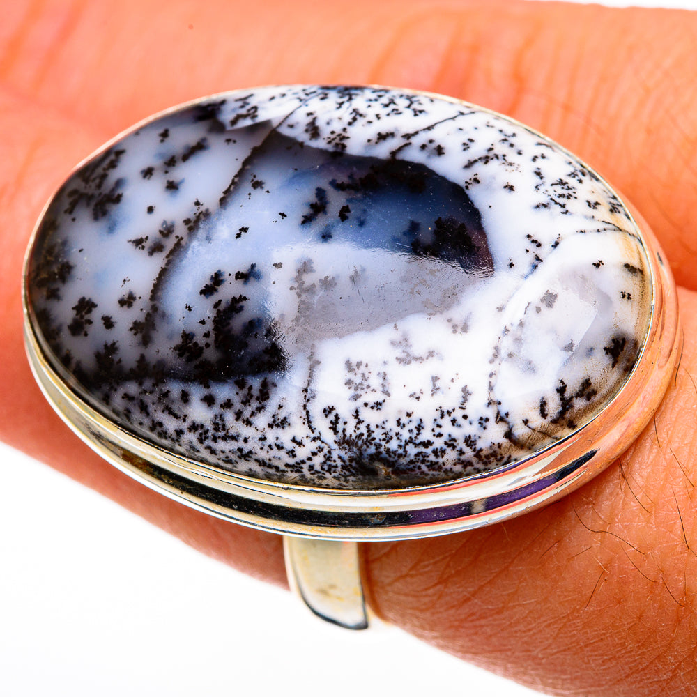 Dendritic Opal Rings handcrafted by Ana Silver Co - RING78636