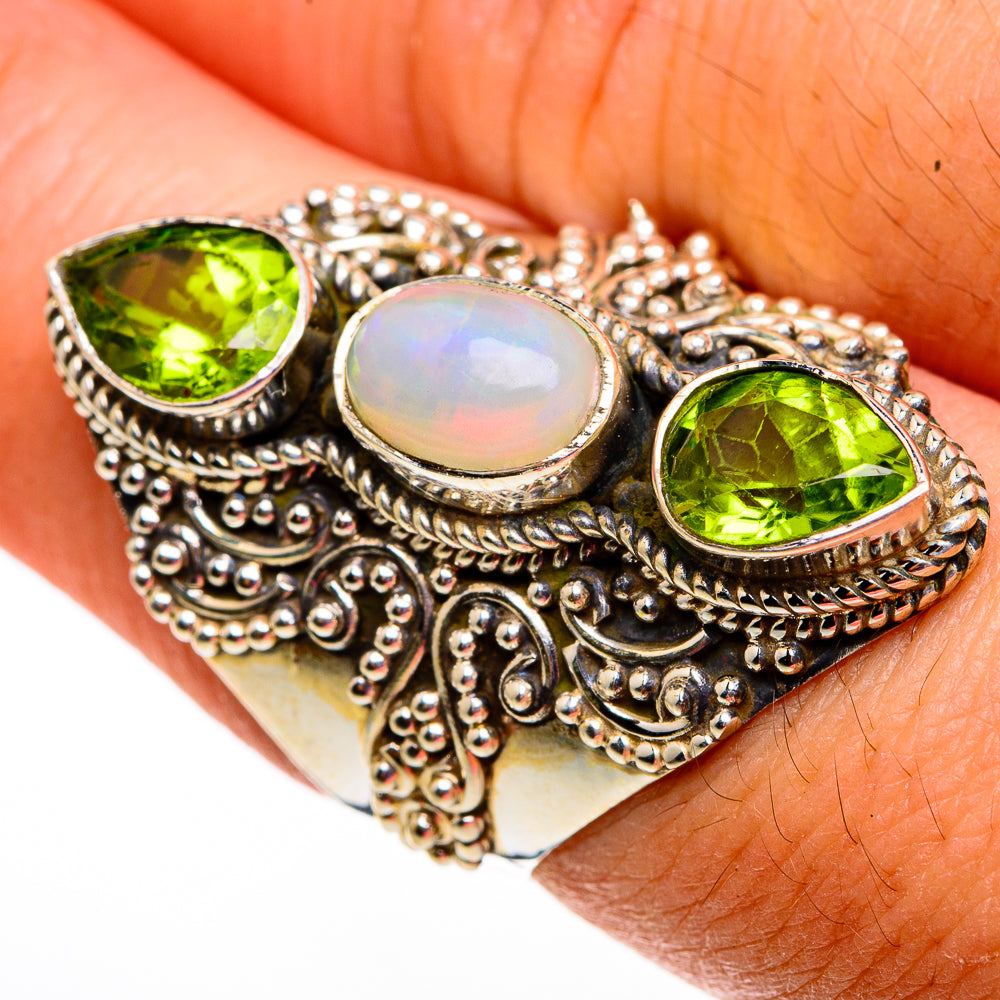 Ethiopian Opal Rings handcrafted by Ana Silver Co - RING78641